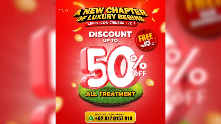 Promo Christopher Salon Lippo Icon Cibubur diskon hingga 50 persen untuk all treatment dengan Free Hair Diagnostic