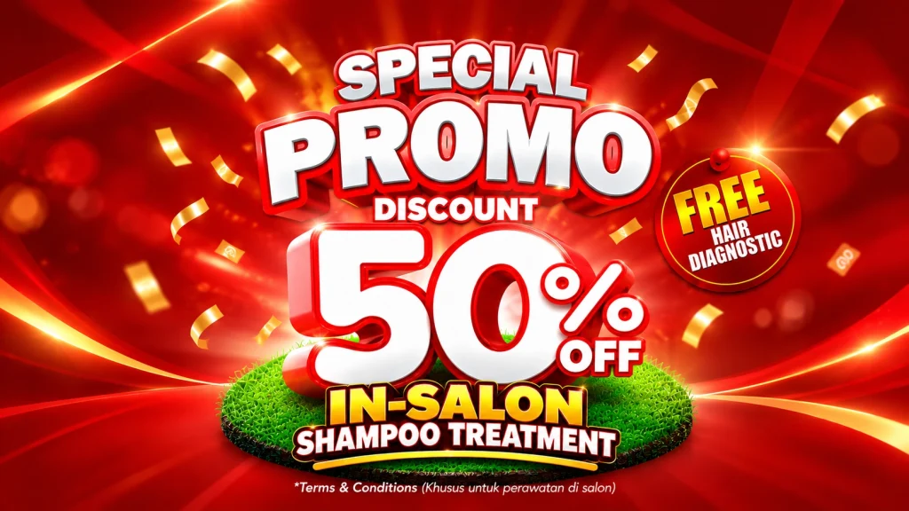 Promo Oktober Christopher Salon Shampoo Treatment diskon 50 persen dan Free Hair Diagnostic